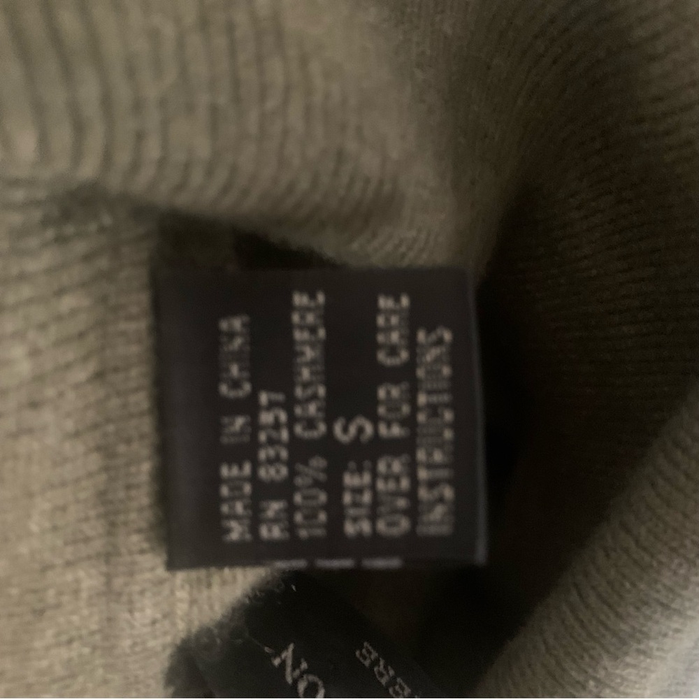 Glen Lyon Small Unisex 100% Cashmere Olive Green Turtleneck Sweater Soft Cozy - Picture 6 of 6